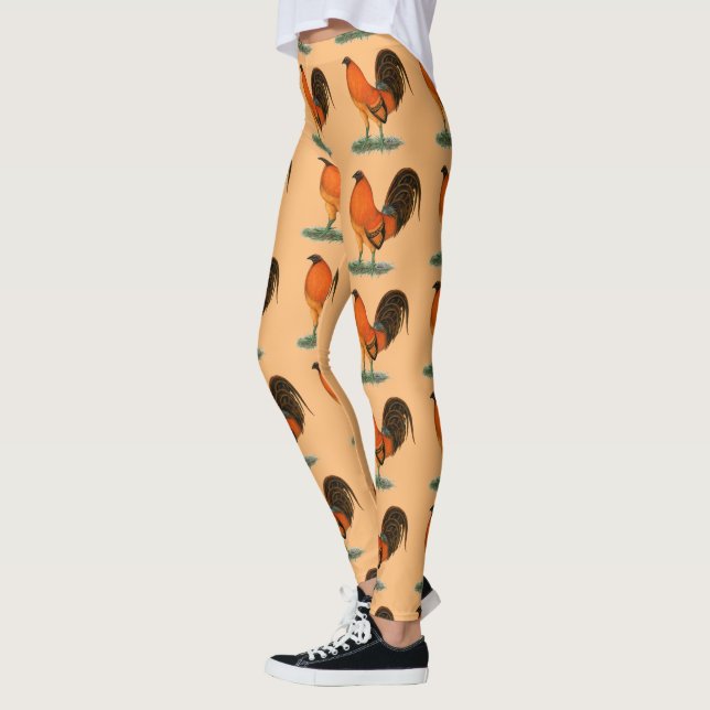 Gamecock Ginger Red Rooster Leggings (Left)