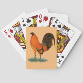 Gamecock Ginger Red Rooster Playing Cards