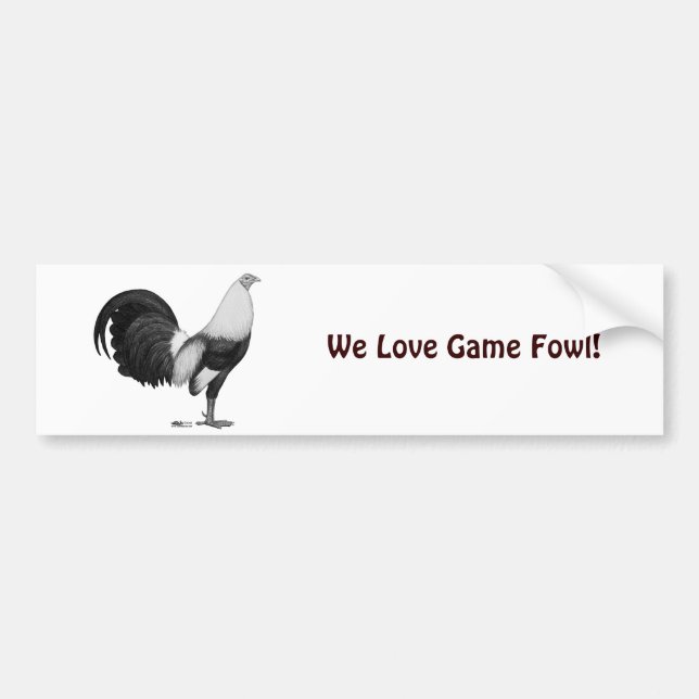 Gamecock Grey Duckwing Bumper Sticker (Front)