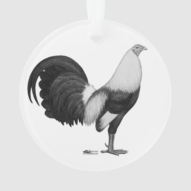 Gamecock Grey Duckwing Ornament (Back)