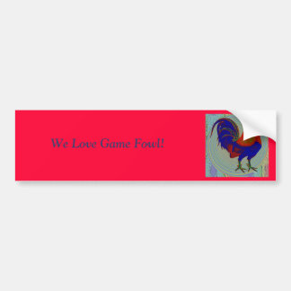 Gamecock: Impressionist Rooster Bumper Sticker