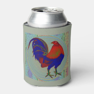 Gamecock: Impressionist Rooster Can Cooler