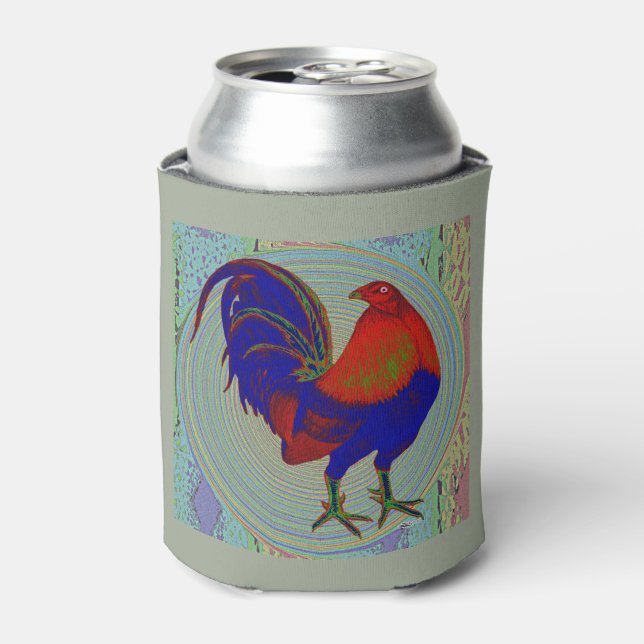Gamecock:  Impressionist Rooster Can Cooler (Can Front)