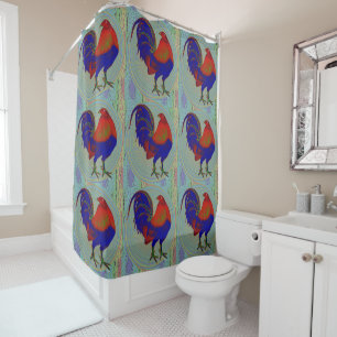 Gamecock: Impressionist Rooster Shower Curtain