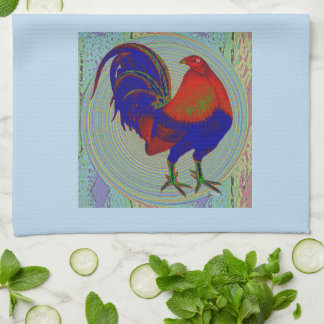 Gamecock: Impressionist Rooster Tea Towel