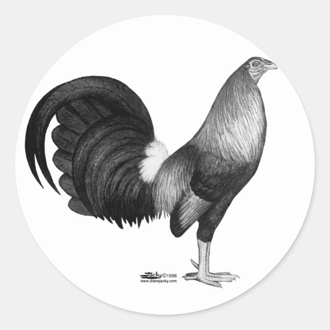 Gamecock Red Hatch Classic Round Sticker (Front)