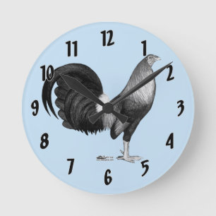 Gamecock Red Hatch Round Clock
