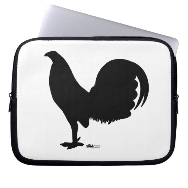 Gamecock Rooster Silhouette Laptop Sleeve (Front)