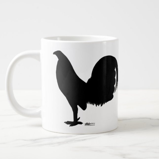 Gamecock Rooster Silhouette Large Coffee Mug (Left)