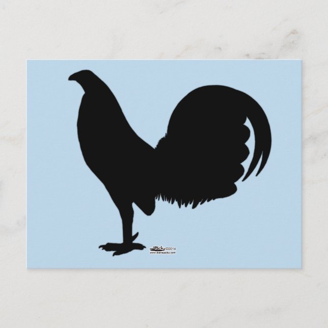Gamecock Rooster Silhouette Postcard (Front)