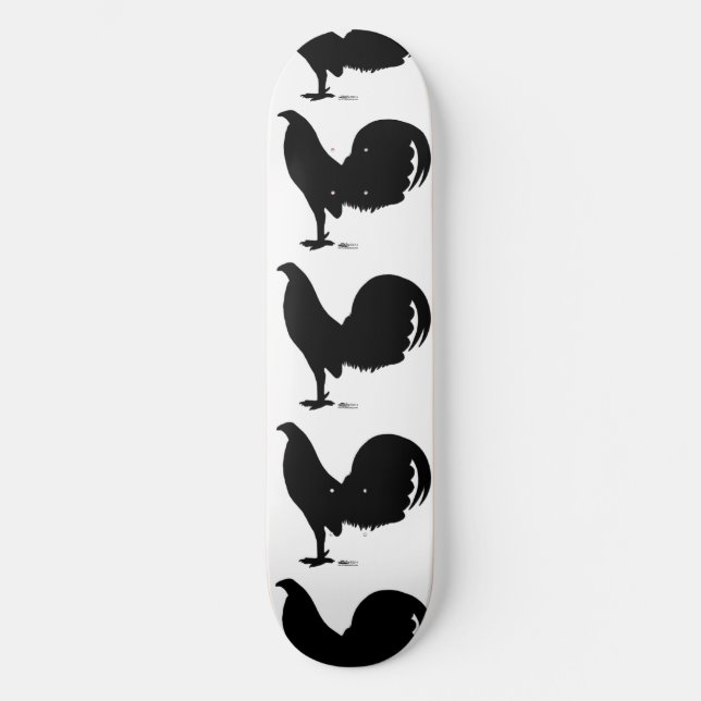 Gamecock Rooster Silhouette Skateboard (Front)
