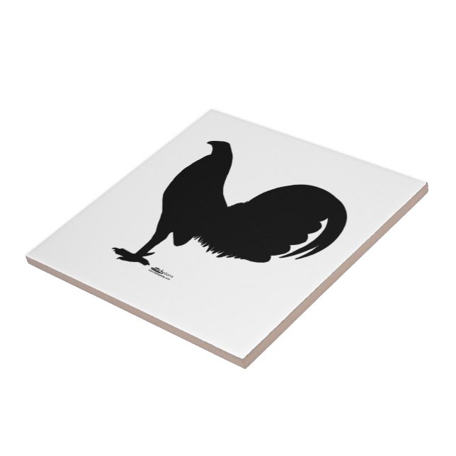 Gamecock Rooster Silhouette Tile (Side)