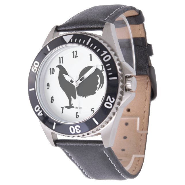 Gamecock Rooster Silhouette Watch (Angled)