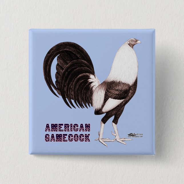 Gamecock Sepia 15 Cm Square Badge (Front)