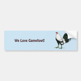 Gamecock Silver Duckwing Bumper Sticker