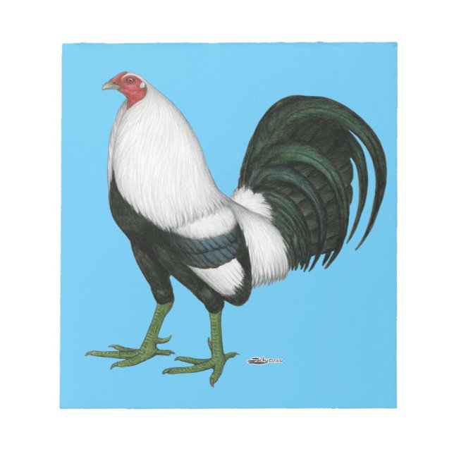 Gamecock Silver Duckwing Notepad (Front)