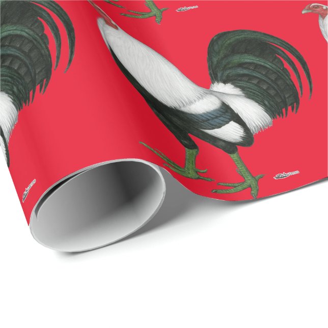 Gamecock Silver Duckwing Wrapping Paper (Roll Corner)