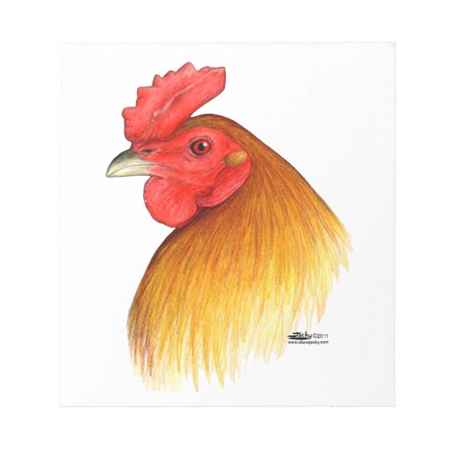 Gamecock Stag Pea Comb Notepad (Front)