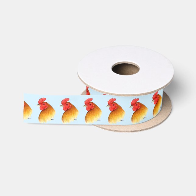 Gamecock Stag Pea Comb Satin Ribbon (Spool)