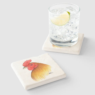 Gamecock Stag Pea Comb Stone Coaster