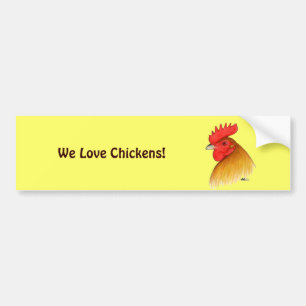 Gamecock Stag Single Comb Bumper Sticker