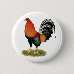 Gamecock Wheaten Rooster 6 Cm Round Badge