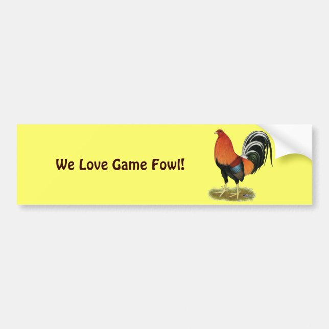 Gamecock Wheaten Rooster Bumper Sticker (Front)
