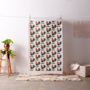 Gamecock Wheaten Rooster Fabric