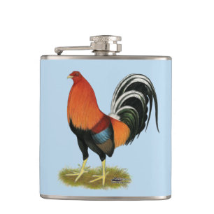 Gamecock Wheaten Rooster Hip Flask