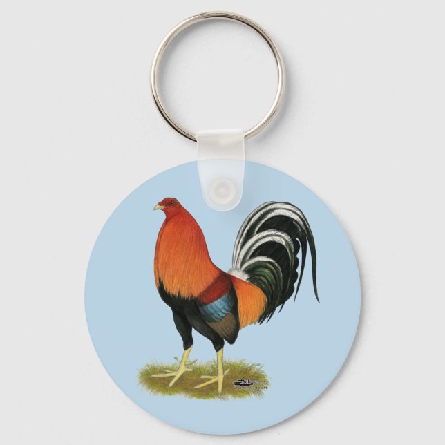 Gamecock Wheaten Rooster Key Ring (Front)