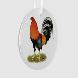 Gamecock Wheaten Rooster Ornament