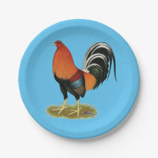 Gamecock Wheaten Rooster Paper Plate