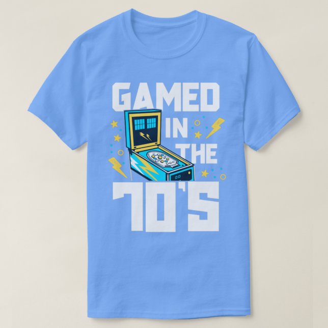 Gamed In The 70s Pinball Shirt For Men Retro Arcad (Design Front)