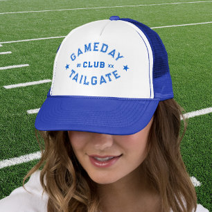 Gameday Tailgate Club Custom Blue Football Crest Trucker Hat