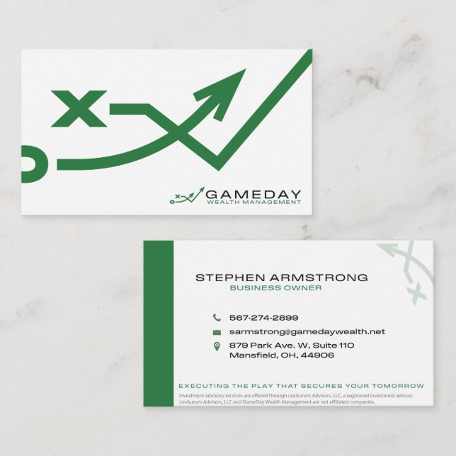 Gameday Wealth Management Business Card - White (Front/Back)