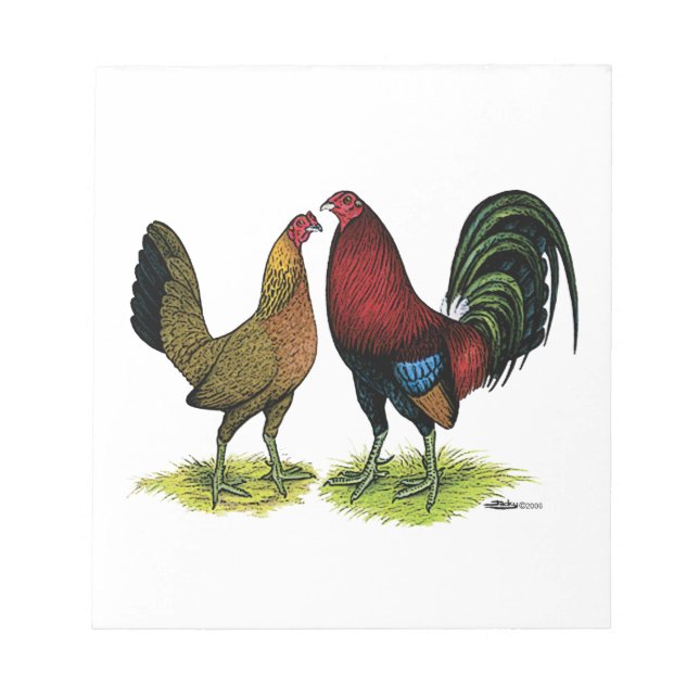 Gamefowl Pair Notepad (Front)