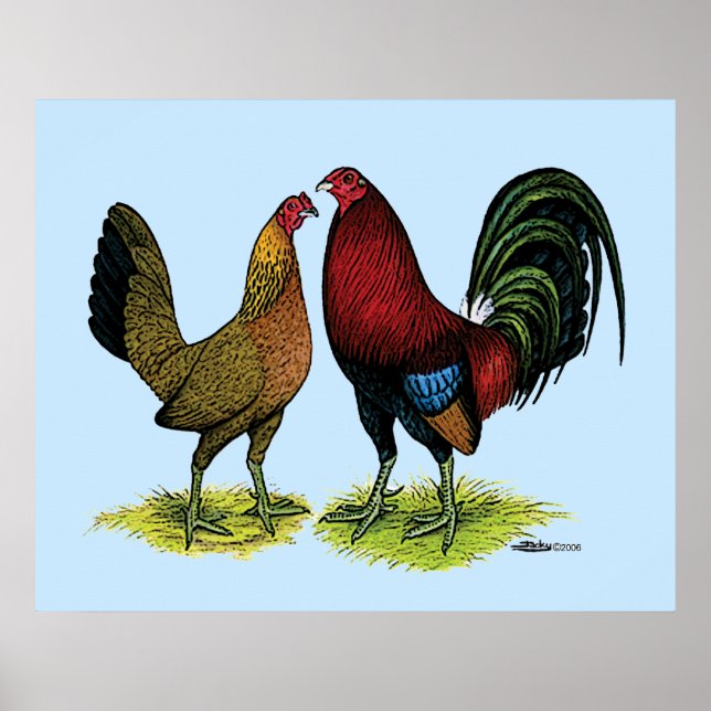 Gamefowl Pair Poster (Front)