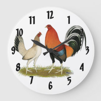 Gamefowl Wheatens Large Clock