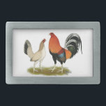 Gamefowl Wheatens Rectangular Belt Buckle<br><div class="desc">Wheaten,  or light red game fowl are very pretty chickens.  The hens are the colour of ripe wheat while the roosters are bright and flashy.</div>