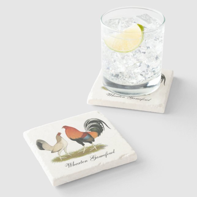 Gamefowl Wheatens Stone Coaster (Side)