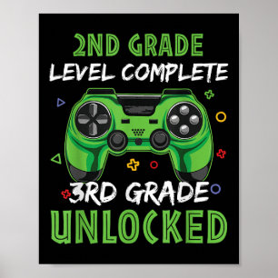 Gamepad 3rd Grade Unlocked Gift For 2nd Level Kids Poster