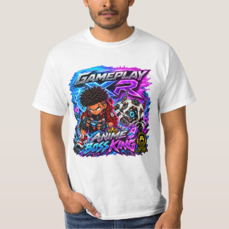 Gameplay XR Anime Boss King Chibi Gamer Graphic T- T-Shirt