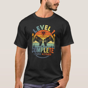 Gamer 1st Wedding Anniversary Level 1 Complete Ann T-Shirt