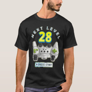 Gamer 28th Birthday Next Level 28 Game Controller  T-Shirt