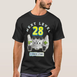 Gamer 28th Birthday Next Level 28 Game Controller  T-Shirt