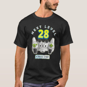 Gamer 28th Birthday Next Level 28 Game Controller  T-Shirt