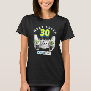 Gamer 30th Birthday Next Level 30 Game Controller  T-Shirt