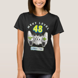 Gamer 48th Birthday Next Level 48 Game Controller  T-Shirt