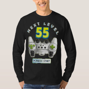 Gamer 55th Birthday Next Level 55 Game Controller T-Shirt
