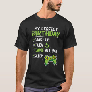 Gamer 5Th Birthday Gaming 5 Years Old Perfect Gift T-Shirt